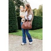 Childhome - Borsa Cambio Mommy Club Signature - Include Fasciatoio Portatile - Colori Childhome: Tabacco
