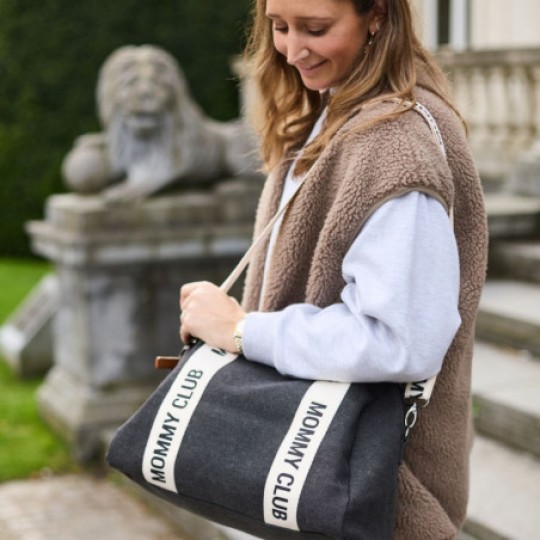 Childhome - Borsa Cambio Mommy Club Signature - Include Fasciatoio Portatile - Colori Childhome: Noir
