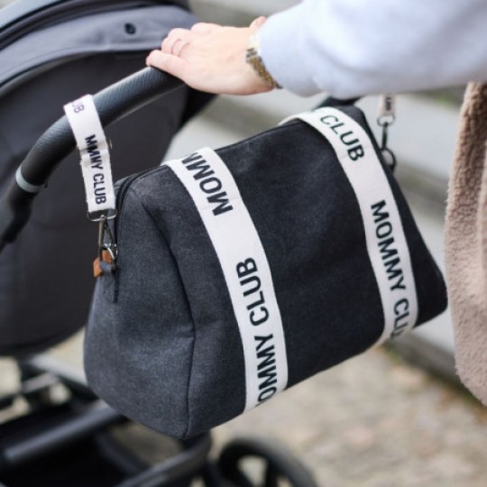 Childhome - Borsa Cambio Mommy Club Signature - Include Fasciatoio Portatile - Colori Childhome: Noir