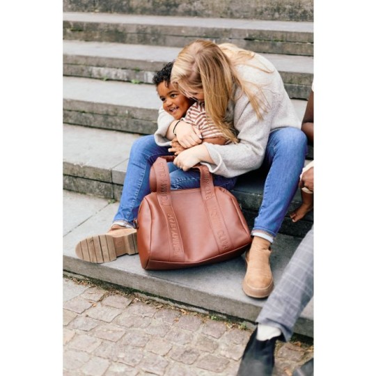 Childhome - Borsa Cambio Mommy Club Signature - Include Fasciatoio Portatile - Colori Childhome: Tabacco