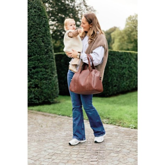 Childhome - Borsa Cambio Mommy Club Signature - Include Fasciatoio Portatile - Colori Childhome: Tabacco