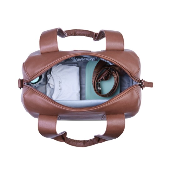 Childhome - Borsa Cambio Mommy Club Signature - Include Fasciatoio Portatile - Colori Childhome: Tabacco