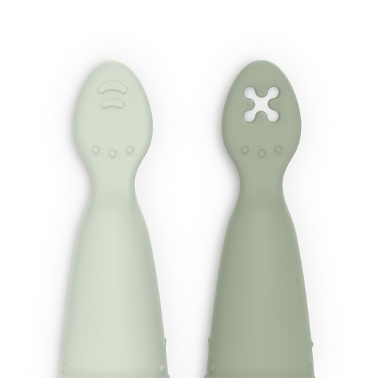 Suavinex - Set 2 precucchiai in silicone - Colori Suavinex: Verde