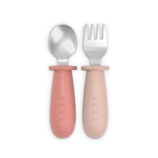 Suavinex - Set 2 Posate evolutive in acciaio Inox - Colori Suavinex: Nude
