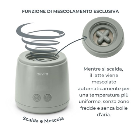 Nuvita - Scaldabiberon portatile univarsale Warm'n'Mix - Scalda e Mescola