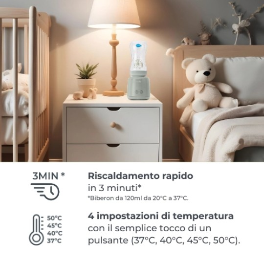 Nuvita - Scaldabiberon portatile univarsale Warm'n'Mix - Scalda e Mescola