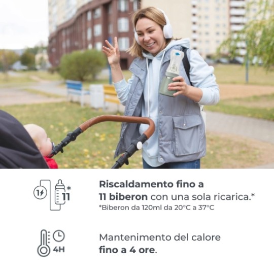 Nuvita - Scaldabiberon portatile univarsale Warm'n'Mix - Scalda e Mescola