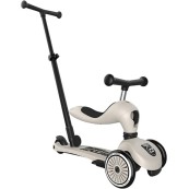 Scoot & Ride - Monopattino a Triciclo con Barra di Spinta Highwaykick 1 Push and Go - Colore: Ash
