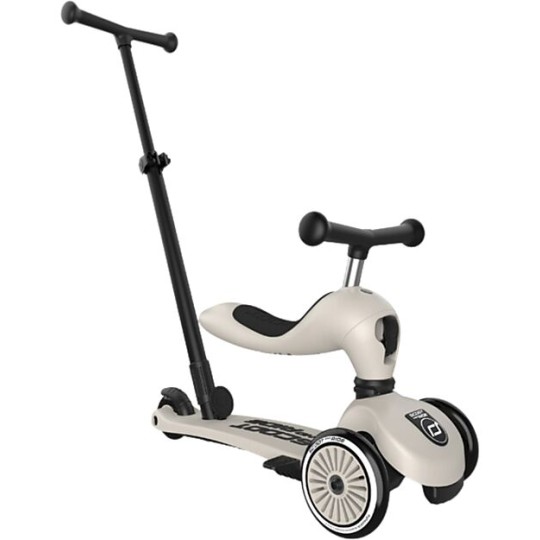 Scoot & Ride - Monopattino a Triciclo con Barra di Spinta Highwaykick 1 Push and Go - Colore: Ash