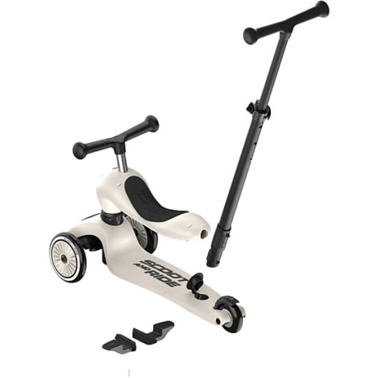 Scoot & Ride - Monopattino a Triciclo con Barra di Spinta Highwaykick 1 Push and Go - Colore: Ash