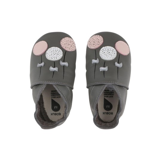 Bobux - Scarpina Soft Sole Tg. L - La cosa migliore dopo i piedi scalzi! - Colore Bobux: Balloons Grey