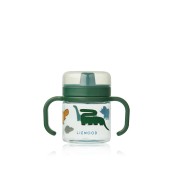 Liewood - Tazza con Beccuccio in Tritan e Manici Kylo - Colore Liewood: Dinosaurs / Mist