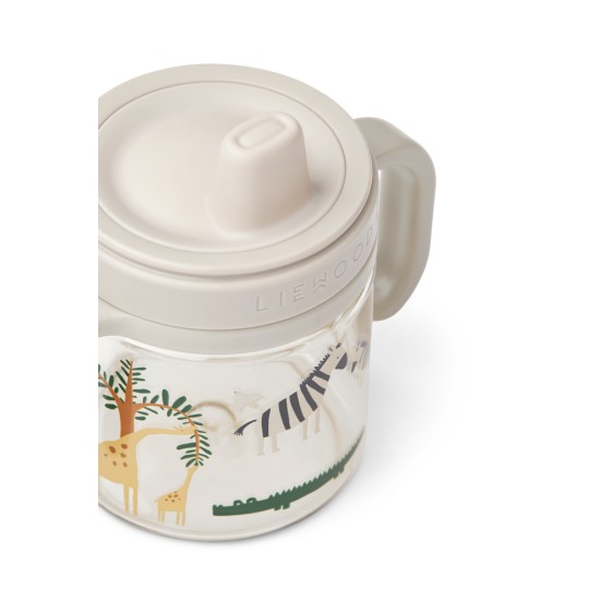 Liewood - Tazza con Beccuccio in Tritan e Manici Kylo - Colore Liewood: Sea Creature / Sandy