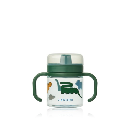 Liewood - Tazza con Beccuccio in Tritan e Manici Kylo - Colore Liewood: Dinosaurs / Mist