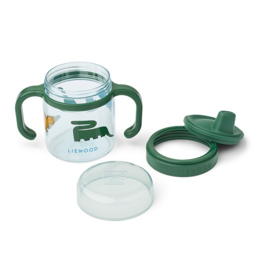 Liewood - Tazza con Beccuccio in Tritan e Manici Kylo - Colore Liewood: Dinosaurs / Mist