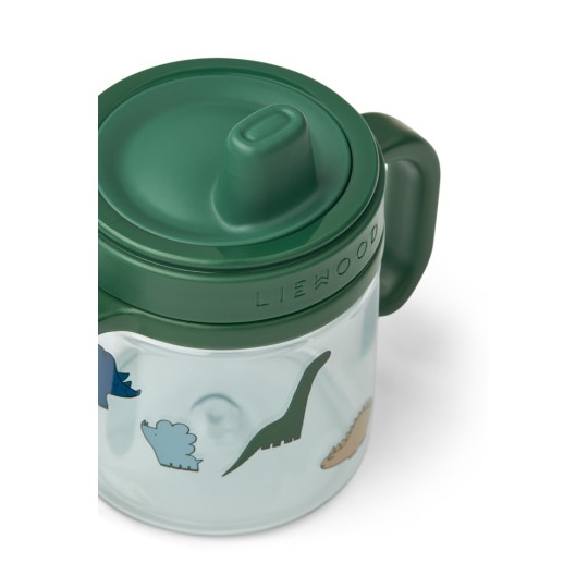 Liewood - Tazza con Beccuccio in Tritan e Manici Kylo - Colore Liewood: Dinosaurs / Mist