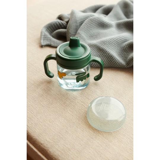Liewood - Tazza con Beccuccio in Tritan e Manici Kylo - Colore Liewood: Dinosaurs / Mist