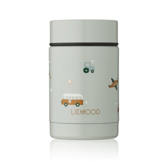 Liewood - Thermos Pappa 250 ml - Colore Liewood: Vehicles / Dove Blue