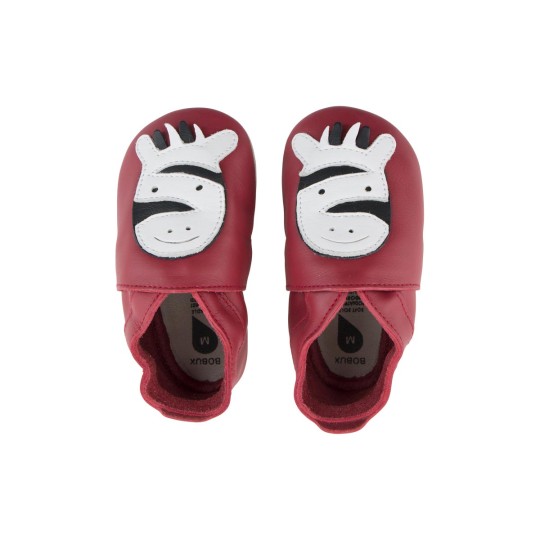 Bobux - Scarpina Soft Sole Tg. M - La cosa migliore dopo i piedi scalzi! - Colore Bobux: Zebra Rossa