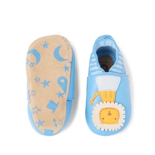 Bobux - Scarpina Soft Sole Tg. M - La cosa migliore dopo i piedi scalzi! - Colore Bobux: Lionello Azure Blue