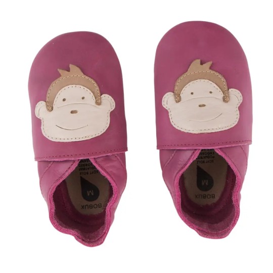 Bobux - Scarpina Soft Sole Tg. S - La cosa migliore dopo i piedi scalzi! - Colore Bobux: Monkey Dark Pink
