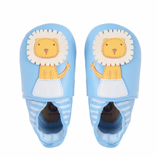 Bobux - Scarpina Soft Sole Tg. S - La cosa migliore dopo i piedi scalzi! - Colore Bobux: Lionello Azure Blue