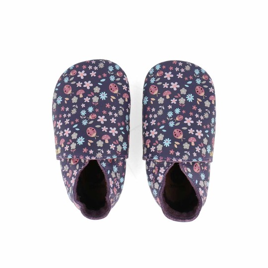 Bobux - Scarpina Soft Sole Tg. S - La cosa migliore dopo i piedi scalzi! - Colore Bobux: Uva e Floreale