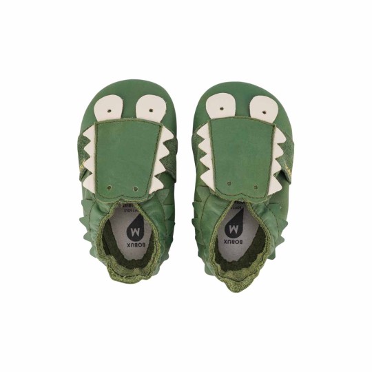 Bobux - Scarpina Soft Sole Tg. NB - La cosa migliore dopo i piedi scalzi! - Colore Bobux: Coccodrillo Verde