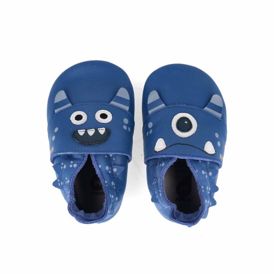 Bobux - Scarpina Soft Sole Tg. NB - La cosa migliore dopo i piedi scalzi! - Colore Bobux: Mostro Blu