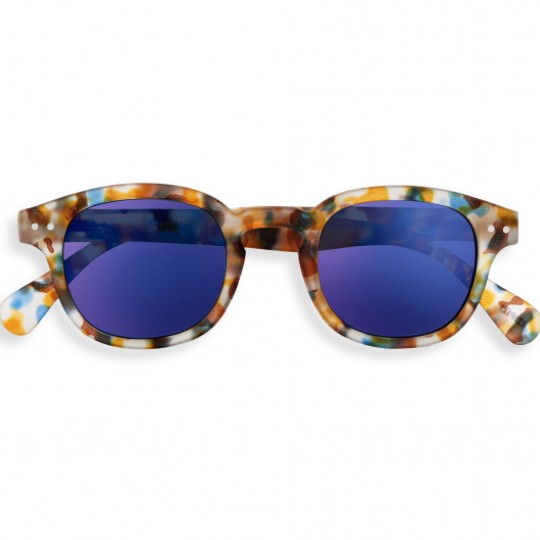 Izipizi - Occhiali da sole ADULTI SUN #C - Colore Izipizi: Blue Tortoise Soft Blue Mirror