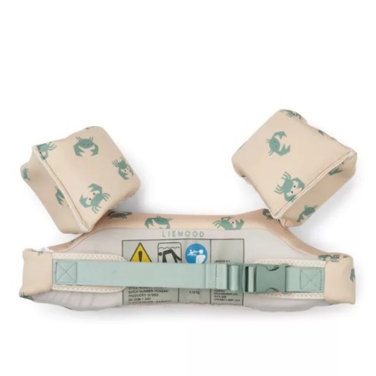 Liewood - Salvagente a cintura Darko - Taglia: 11-19 Kg, Colore Liewood: Crab / Sandy