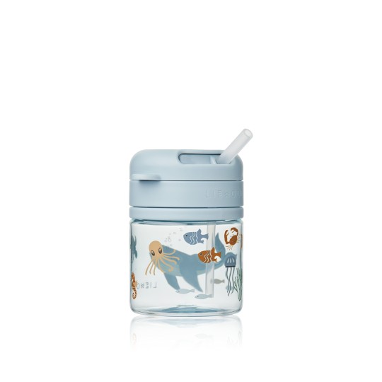Liewood - Borraccia in Tritan con cannuccia Pavia - 280 ml - Colore Liewood: All together / Sandy