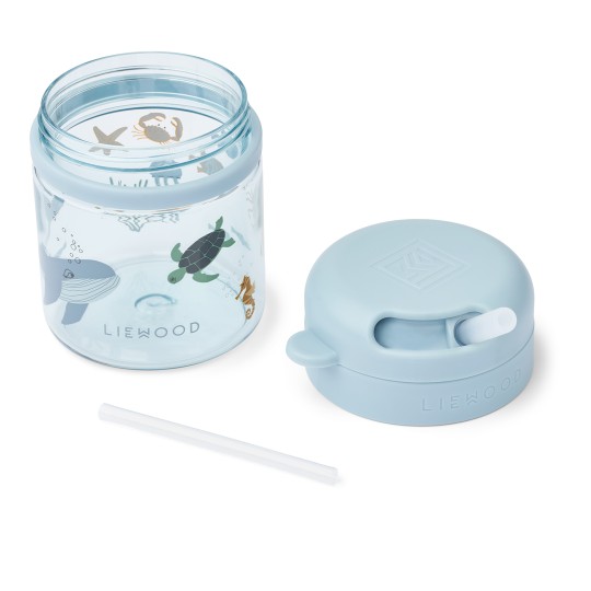 Liewood - Borraccia in Tritan con cannuccia Pavia - 280 ml - Colore Liewood: All together / Sandy
