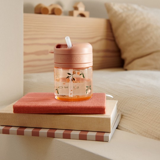 Liewood - Borraccia in Tritan con cannuccia Pavia - 280 ml - Colore Liewood: Peach / Sea Shell