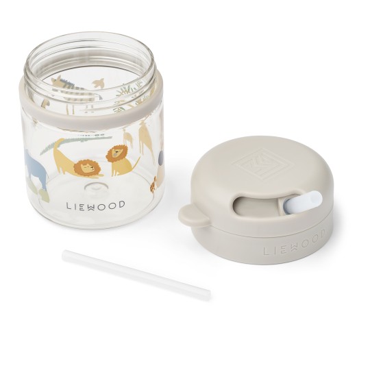 Liewood - Borraccia in Tritan con cannuccia Pavia - 280 ml - Colore Liewood: All together / Sandy