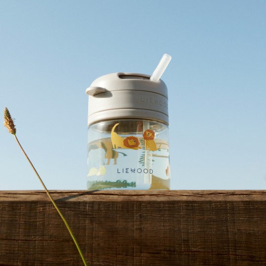 Liewood - Borraccia in Tritan con cannuccia Pavia - 280 ml - Colore Liewood: All together / Sandy