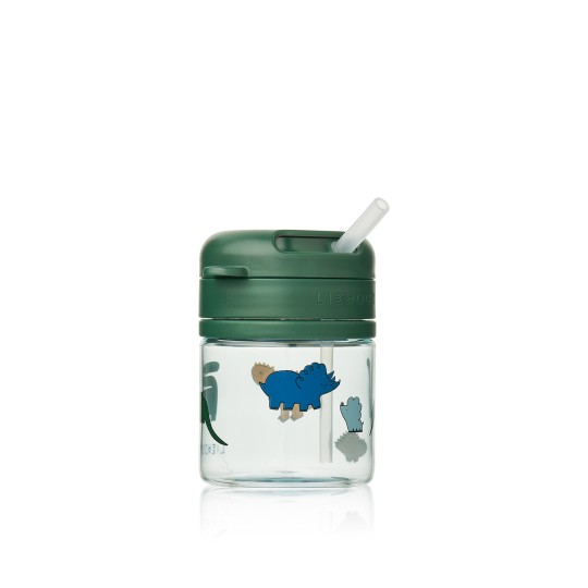 Liewood - Borraccia in Tritan con cannuccia Pavia - 280 ml - Colore Liewood: Dinosaurs / Mist