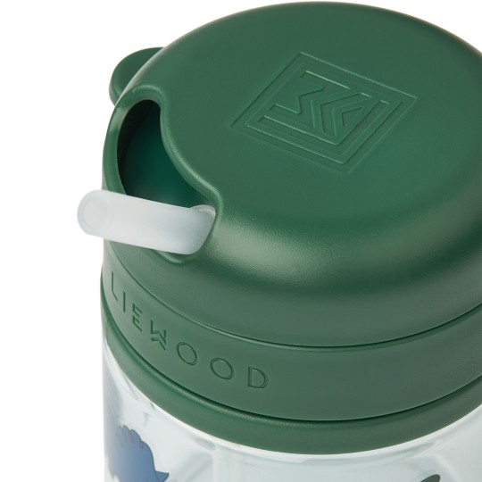 Liewood - Borraccia in Tritan con cannuccia Pavia - 280 ml - Colore Liewood: Dinosaurs / Mist