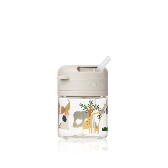 Liewood - Borraccia in Tritan con cannuccia Pavia - 280 ml - Colore Liewood: All together / Sandy