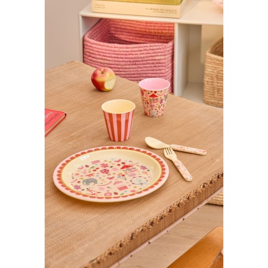 Rice - Piatto per bambini Fun Fair - Colore Rice: Rosa