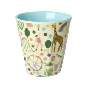 Rice - Bicchiere medio per bambini - Fun Fair Print - Colore Rice: Menta