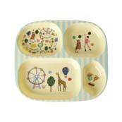 Rice - Piatto 4 Scomparti Fun Fair - Colore Rice: Menta