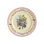Rice - Piatto piano vintage Frutta - Nathalie Lété Print - Colore Rice: Rosa