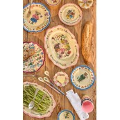 Rice - Piatto piano vintage Frutta - Nathalie Lété Print - Colore Rice: Rosa