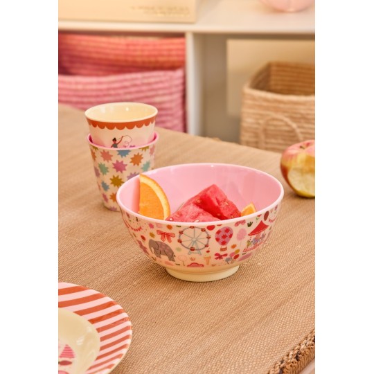 Rice - Ciotola media per bambini - Fun Fair - Colore Rice: Rosa