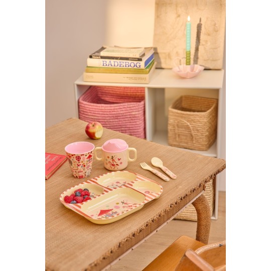 Rice - Bicchiere medio per bambini - Fun Fair Print - Colore Rice: Rosa