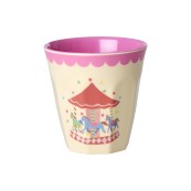 Rice - Bicchiere piccolo Fun Fair Print - Colore Rice: Giostra