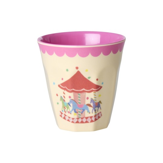 Rice - Bicchiere piccolo Fun Fair Print - Colore Rice: Giostra