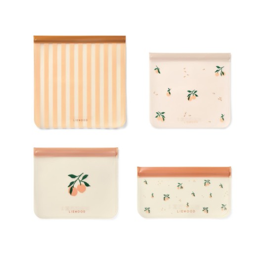 Liewood - Buste ermetiche da viaggio Clive - 4 pezzi - Colore Liewood: Peach / Sea Shell