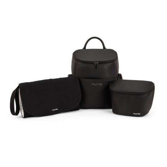 Nuna - Borsa zaino Essential Bag - con fasciatoio e organizer - Colore Nuna: Caviar
